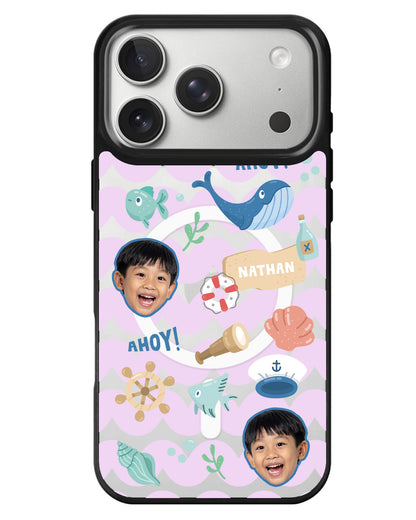 iPhone Rearguard MagSwap - Face Grid Sailor