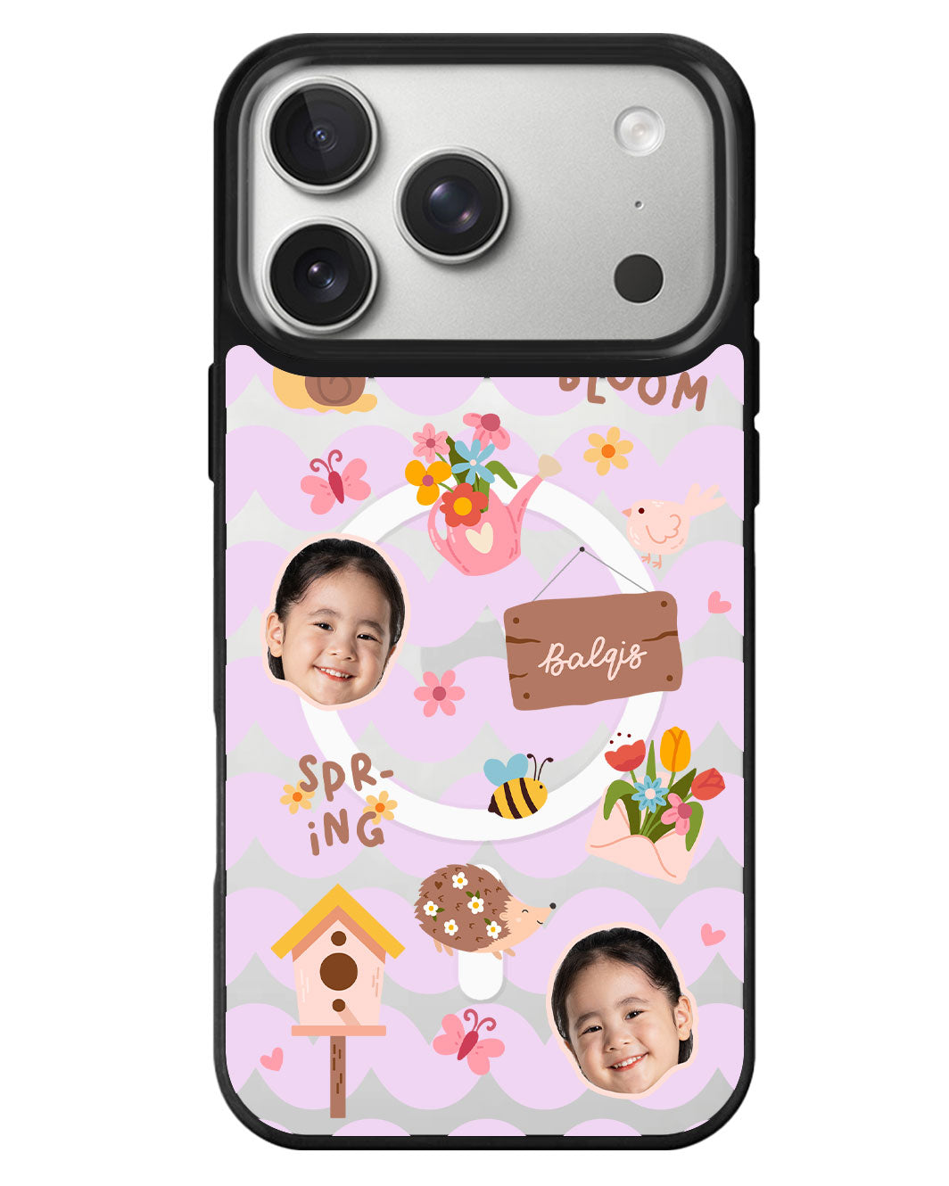 iPhone Rearguard MagSwap - Face Grid Spring Bloom