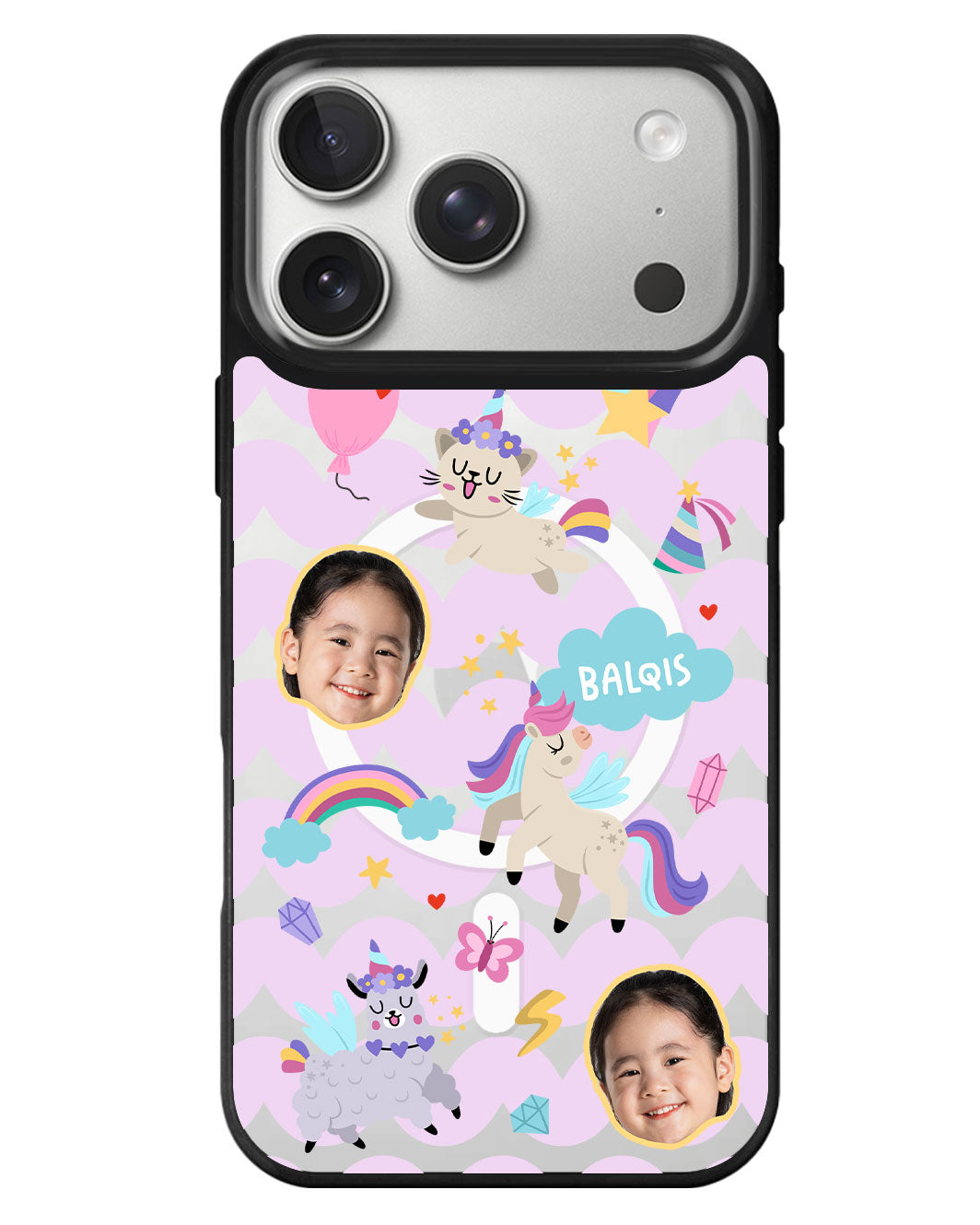 iPhone Rearguard MagSwap - Face Grid Unicorn