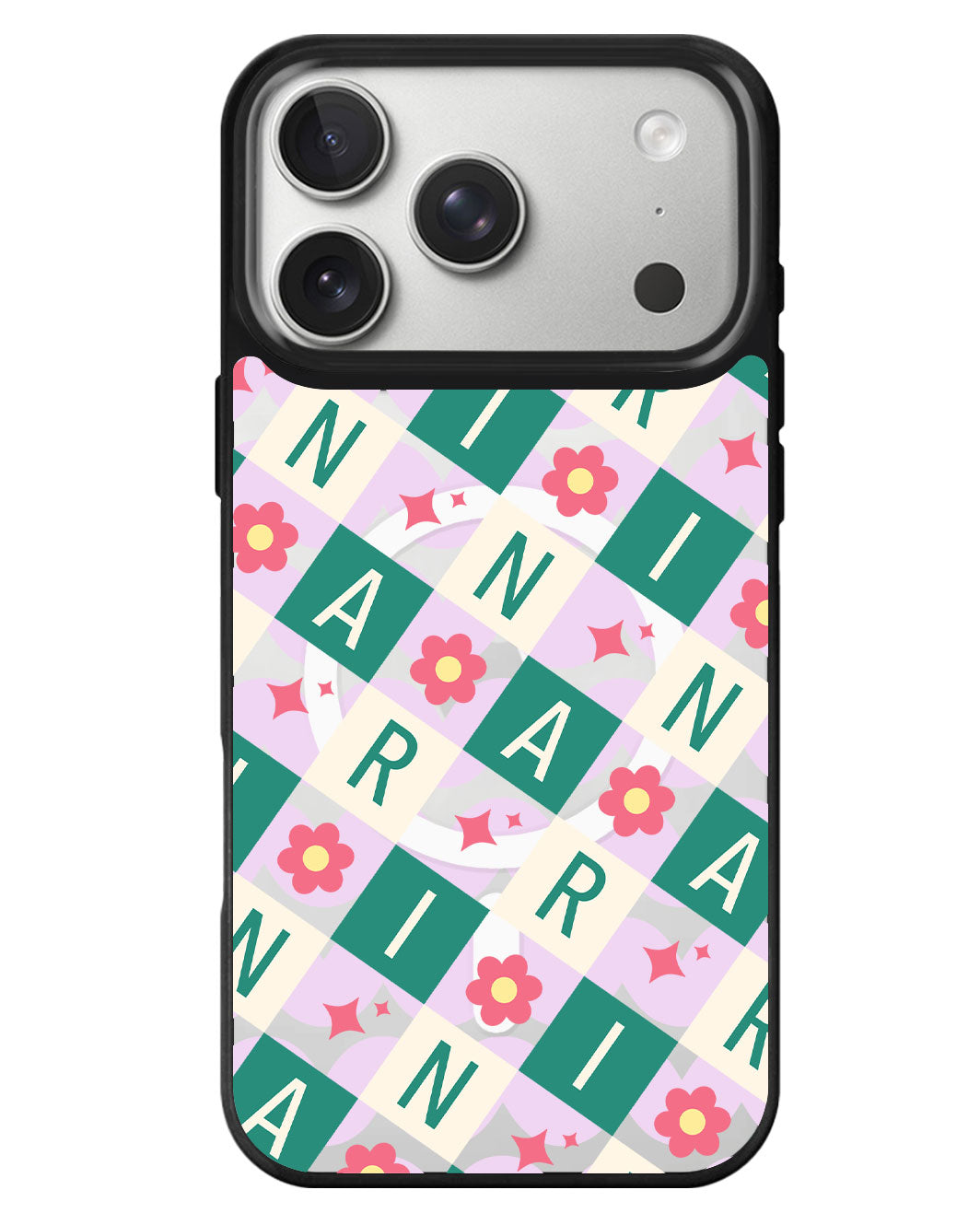 iPhone Rearguard MagSwap - Flower Grid Monogram 4.0
