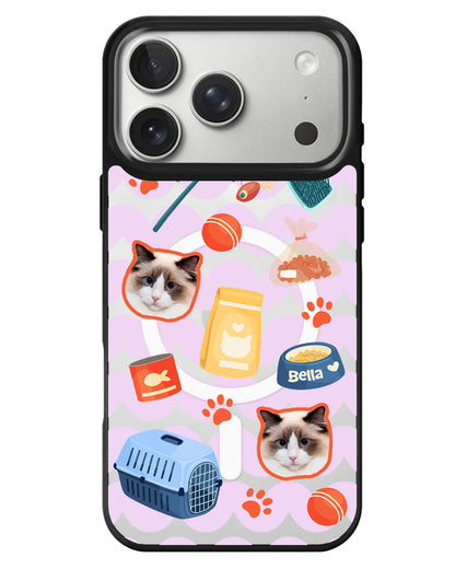 iPhone Rearguard MagSwap - Pet Grid Kitty Adventures