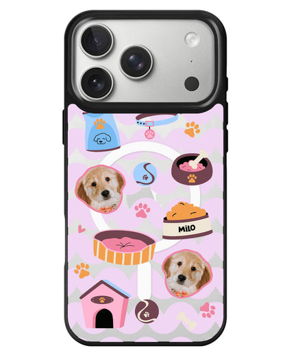 iPhone Rearguard MagSwap - Pet Grid Puppy Cozy Day