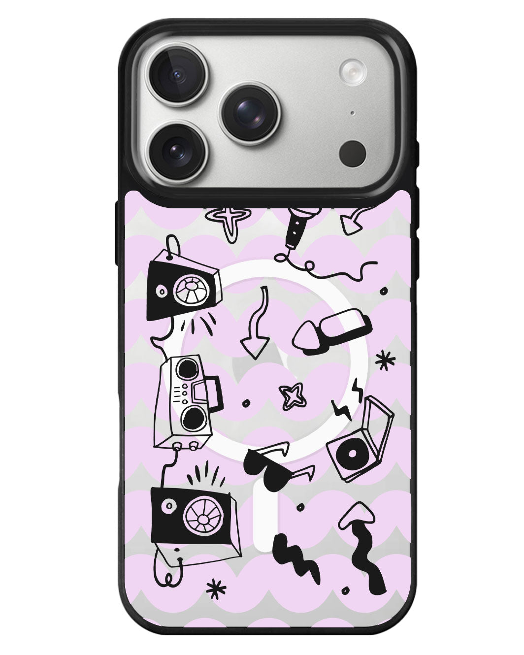 iPhone Rearguard MagSwap - Rock N Roll Black