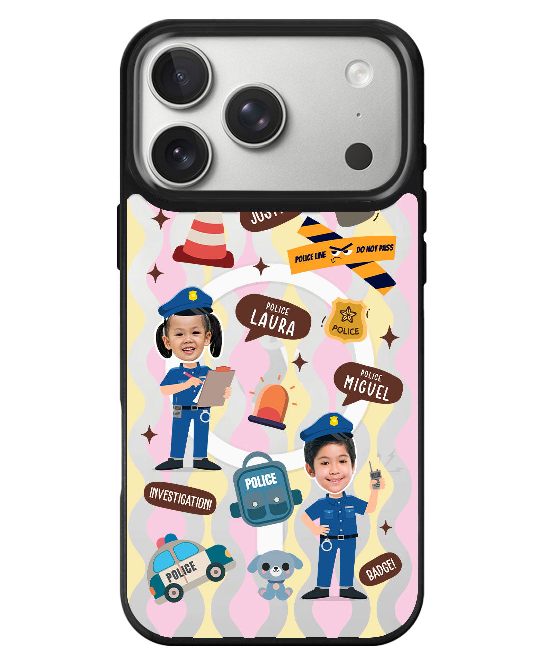 iPhone Rearguard MagSwap - Face Grid Dream Police