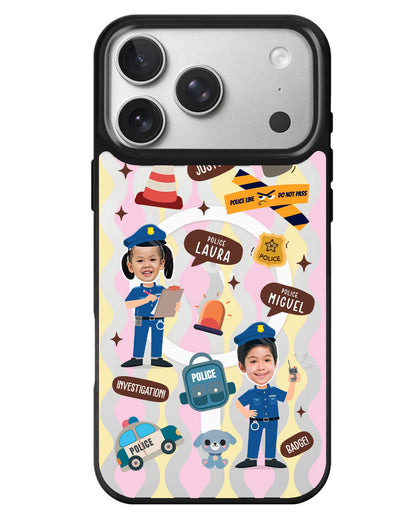 iPhone Rearguard MagSwap - Face Grid Dream Police
