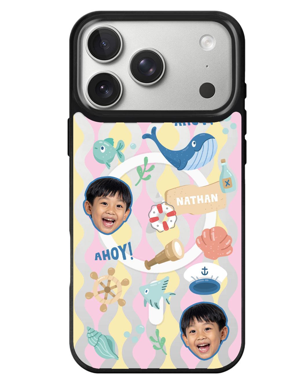 iPhone Rearguard MagSwap - Face Grid Sailor