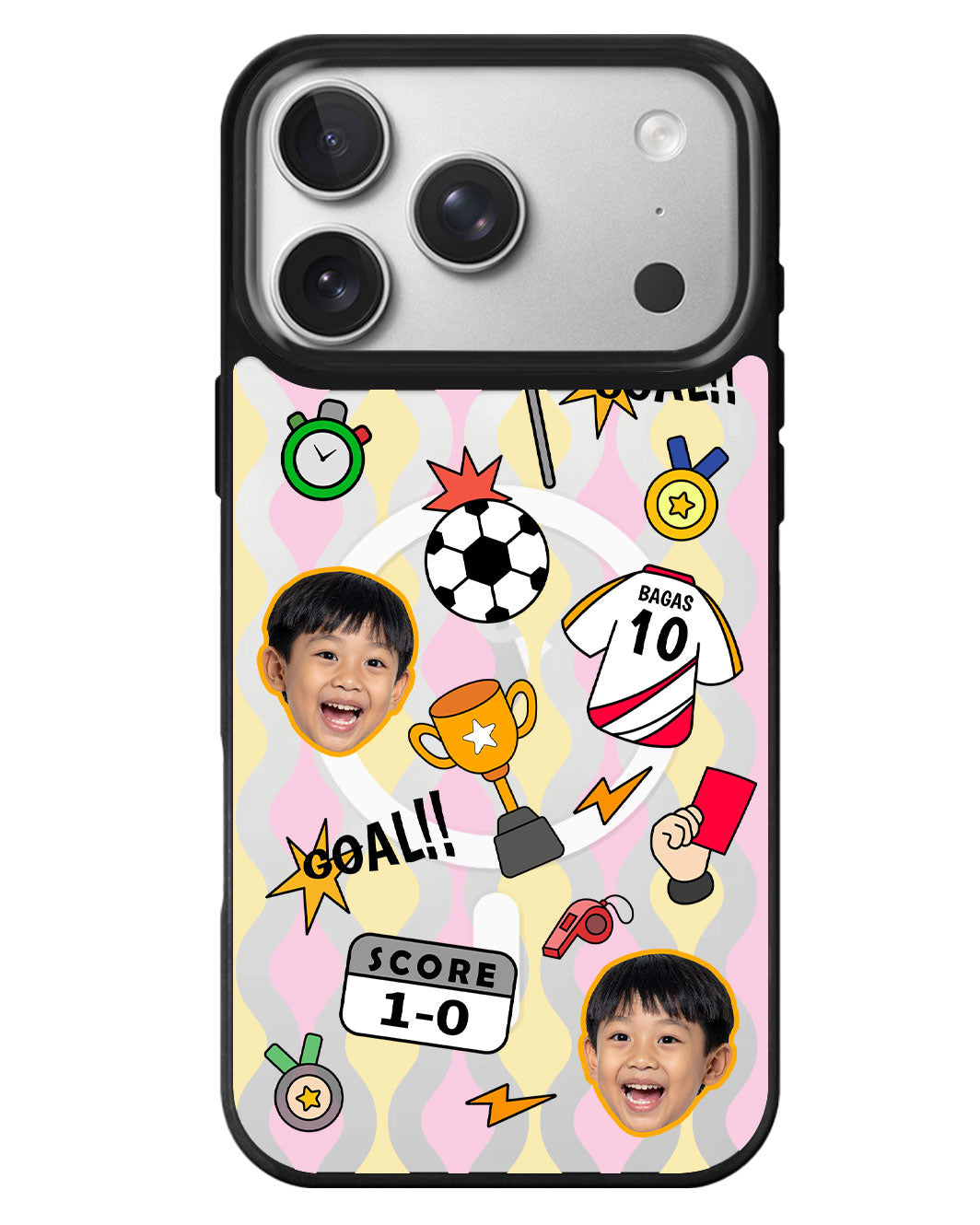iPhone Rearguard MagSwap - Face Grid Soccer