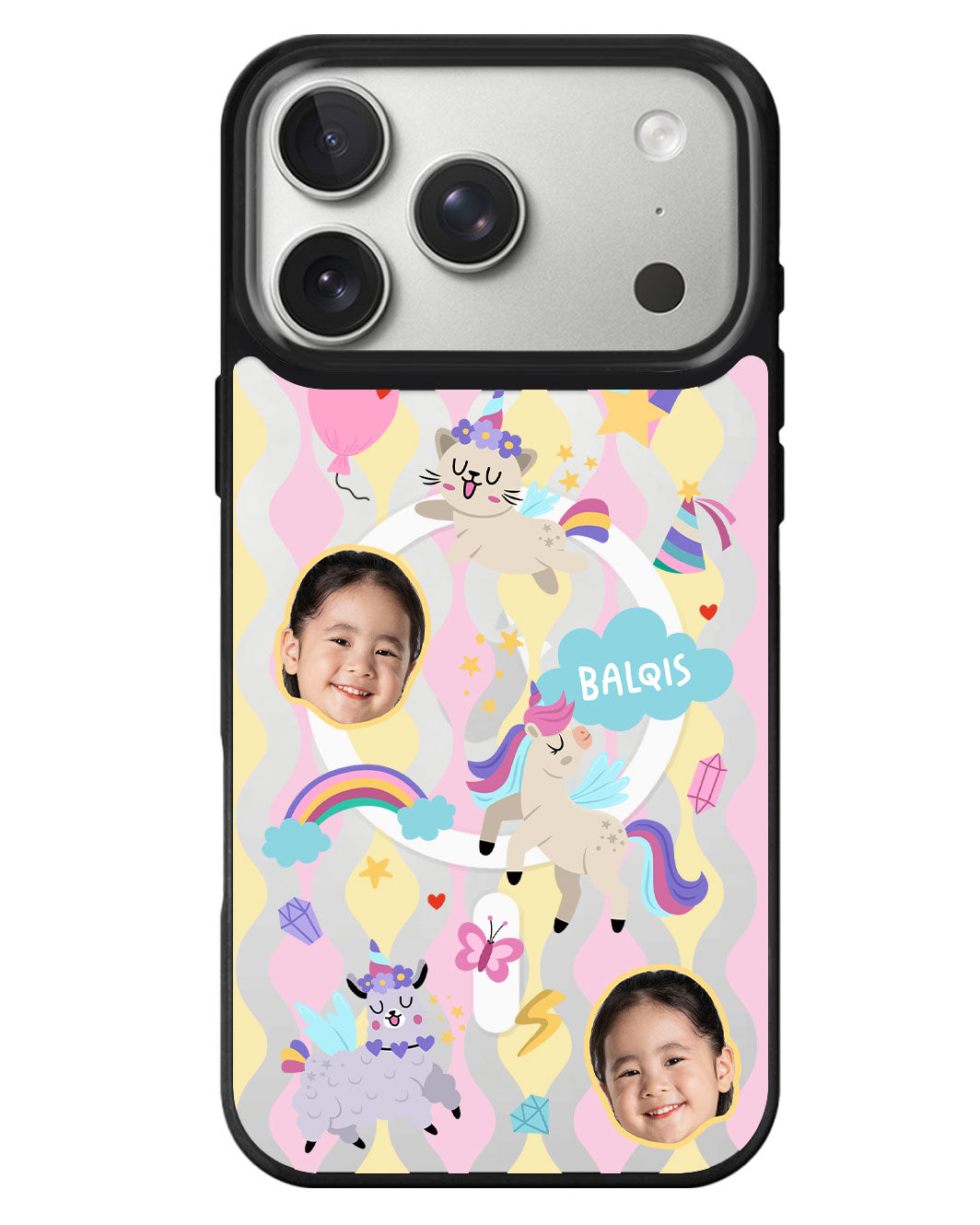 iPhone Rearguard MagSwap - Face Grid Unicorn