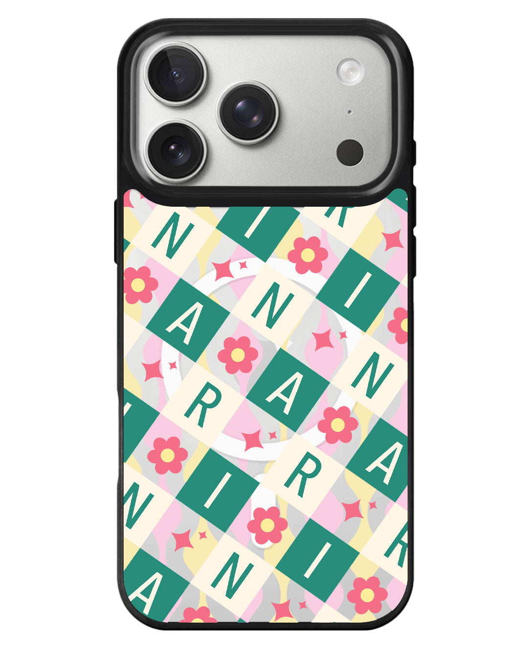 iPhone Rearguard MagSwap - Flower Grid Monogram 4.0