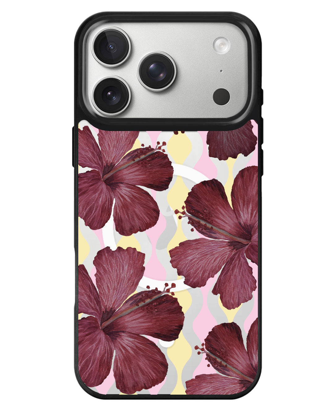 iPhone Rearguard MagSwap - Goth Hibiscus