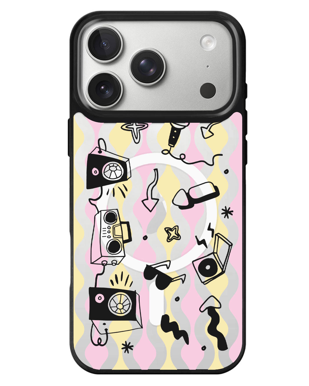 iPhone Rearguard MagSwap - Rock N Roll Black
