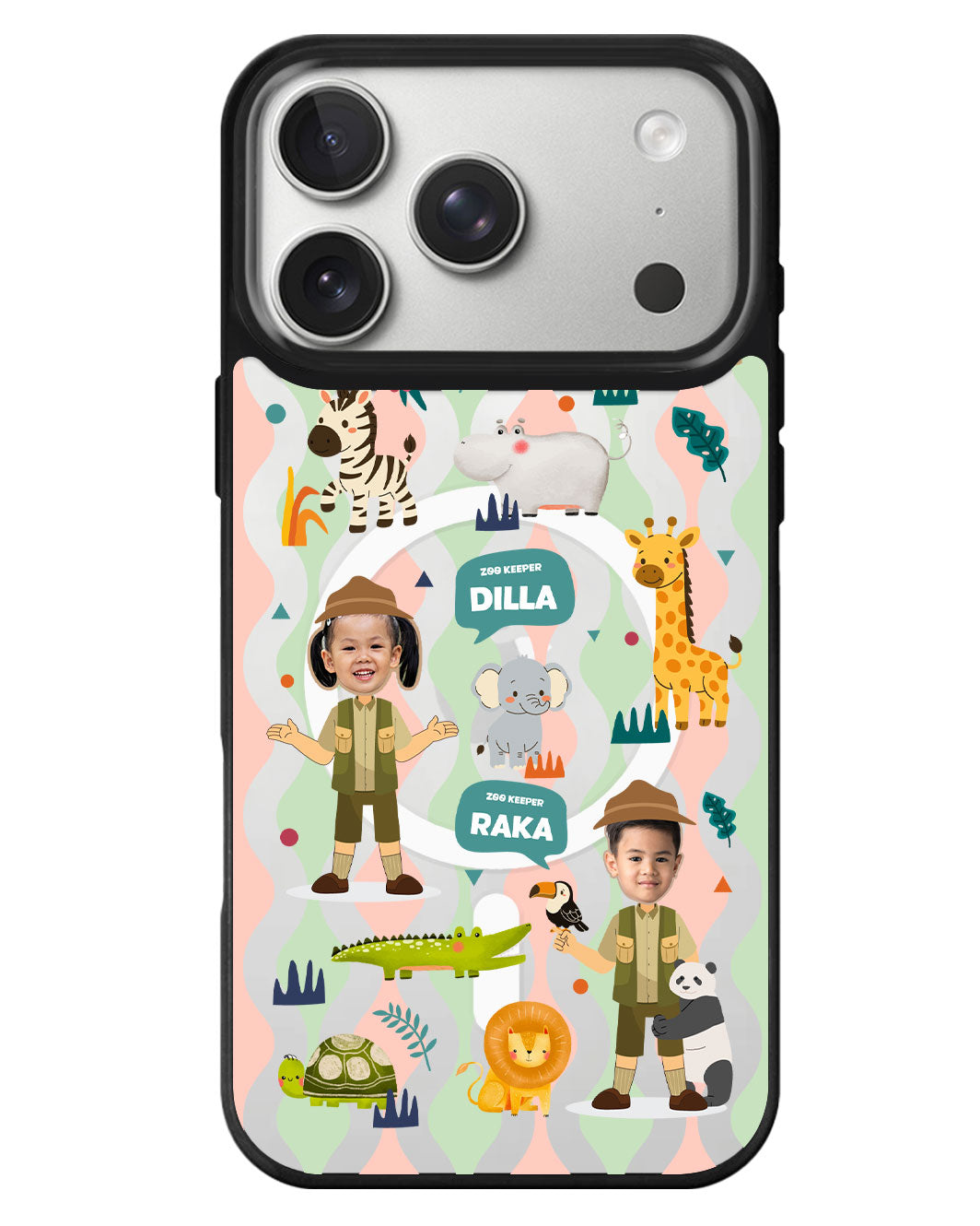 iPhone Rearguard MagSwap - Face Grid Dream Zoo Keeper