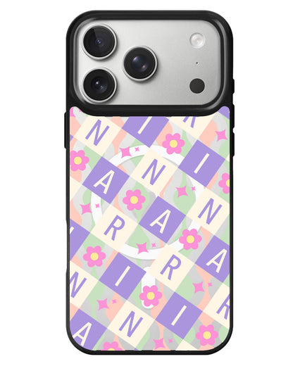 iPhone Rearguard MagSwap - Flower Grid Monogram 3.0