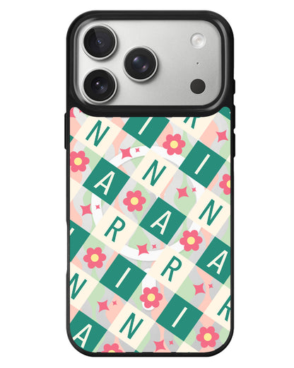 iPhone Rearguard MagSwap - Flower Grid Monogram 4.0