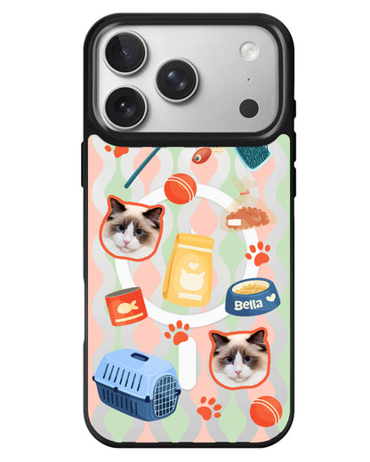 iPhone Rearguard MagSwap - Pet Grid Kitty Adventures
