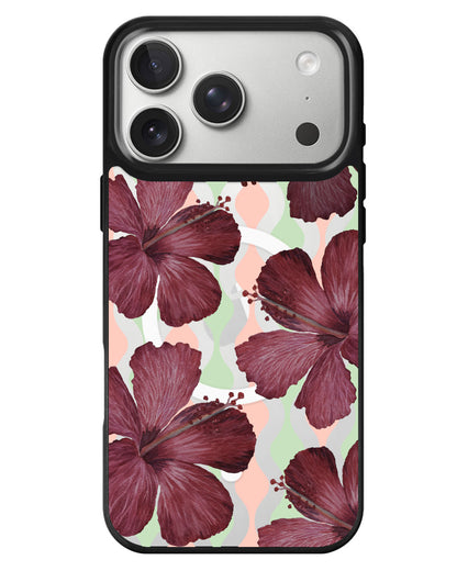 iPhone Rearguard MagSwap - Goth Hibiscus