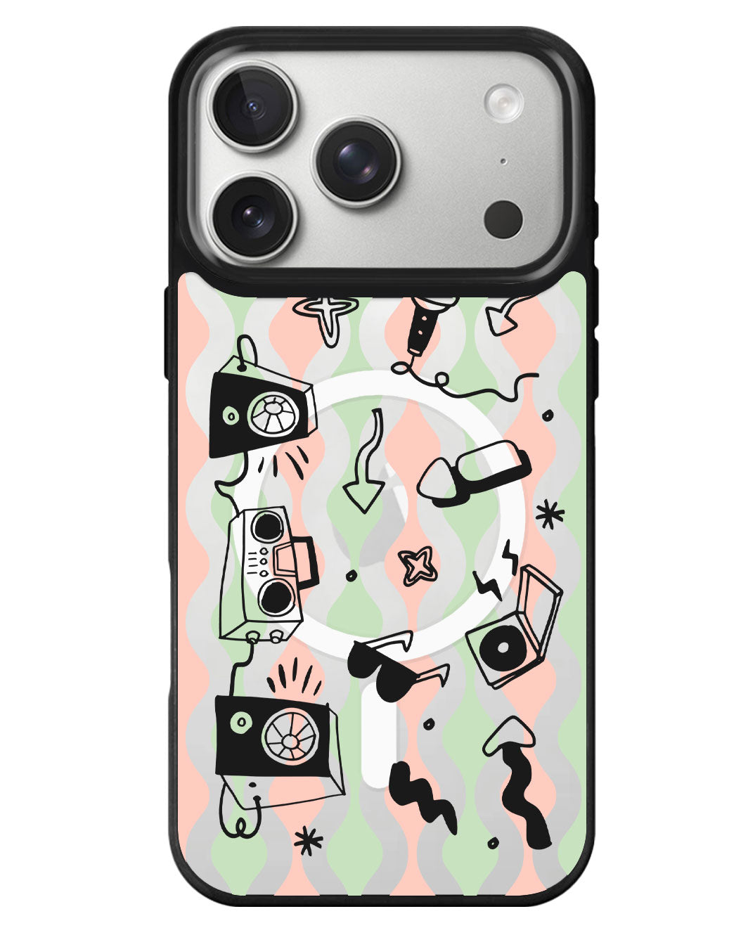 iPhone Rearguard MagSwap - Rock N Roll Black