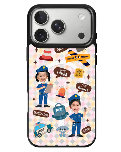 iPhone Rearguard MagSwap - Face Grid Dream Police