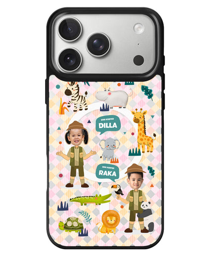 iPhone Rearguard MagSwap - Face Grid Dream Zoo Keeper