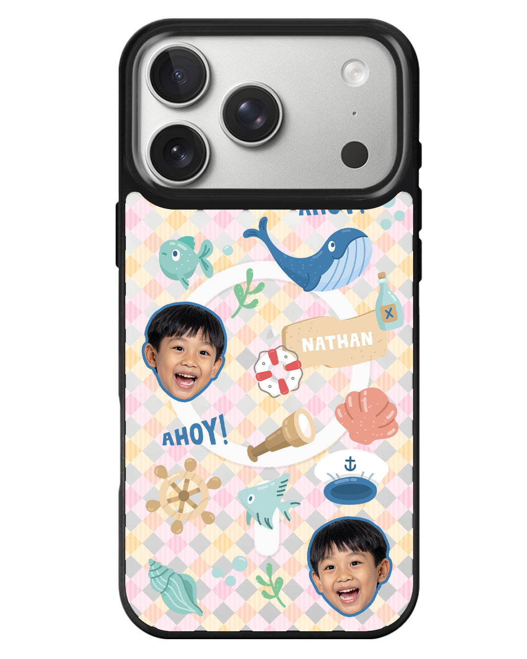 iPhone Rearguard MagSwap - Face Grid Sailor