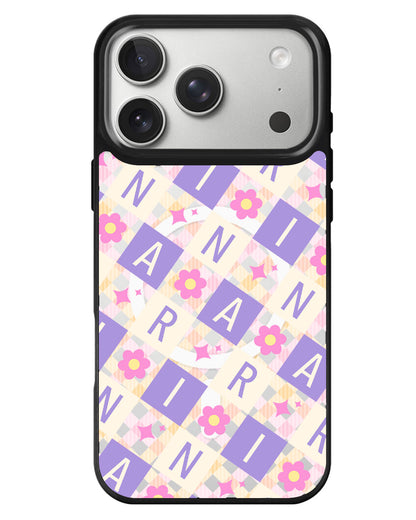 iPhone Rearguard MagSwap - Flower Grid Monogram 3.0