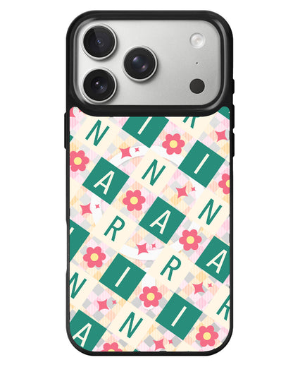 iPhone Rearguard MagSwap - Flower Grid Monogram 4.0