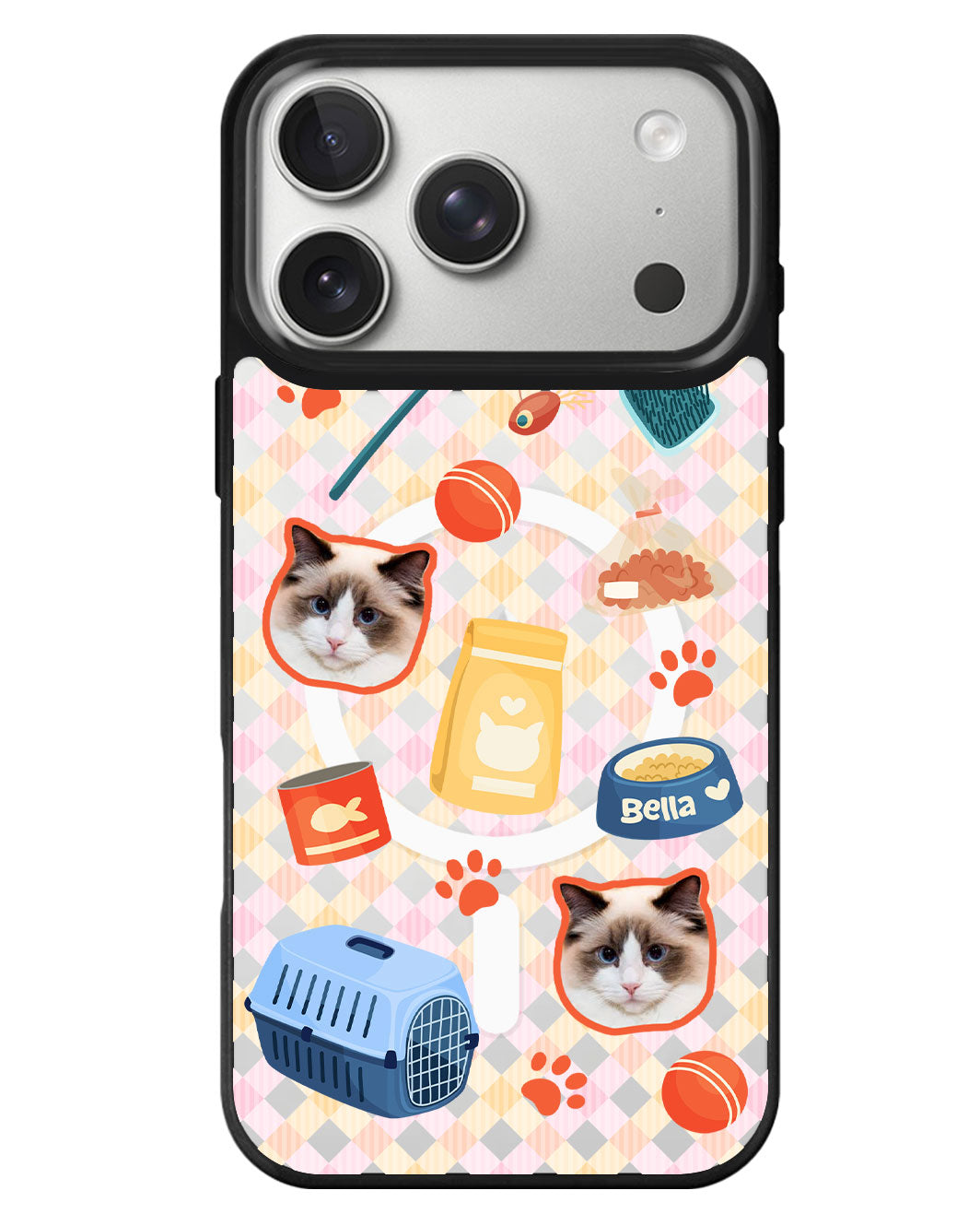 iPhone Rearguard MagSwap - Pet Grid Kitty Adventures