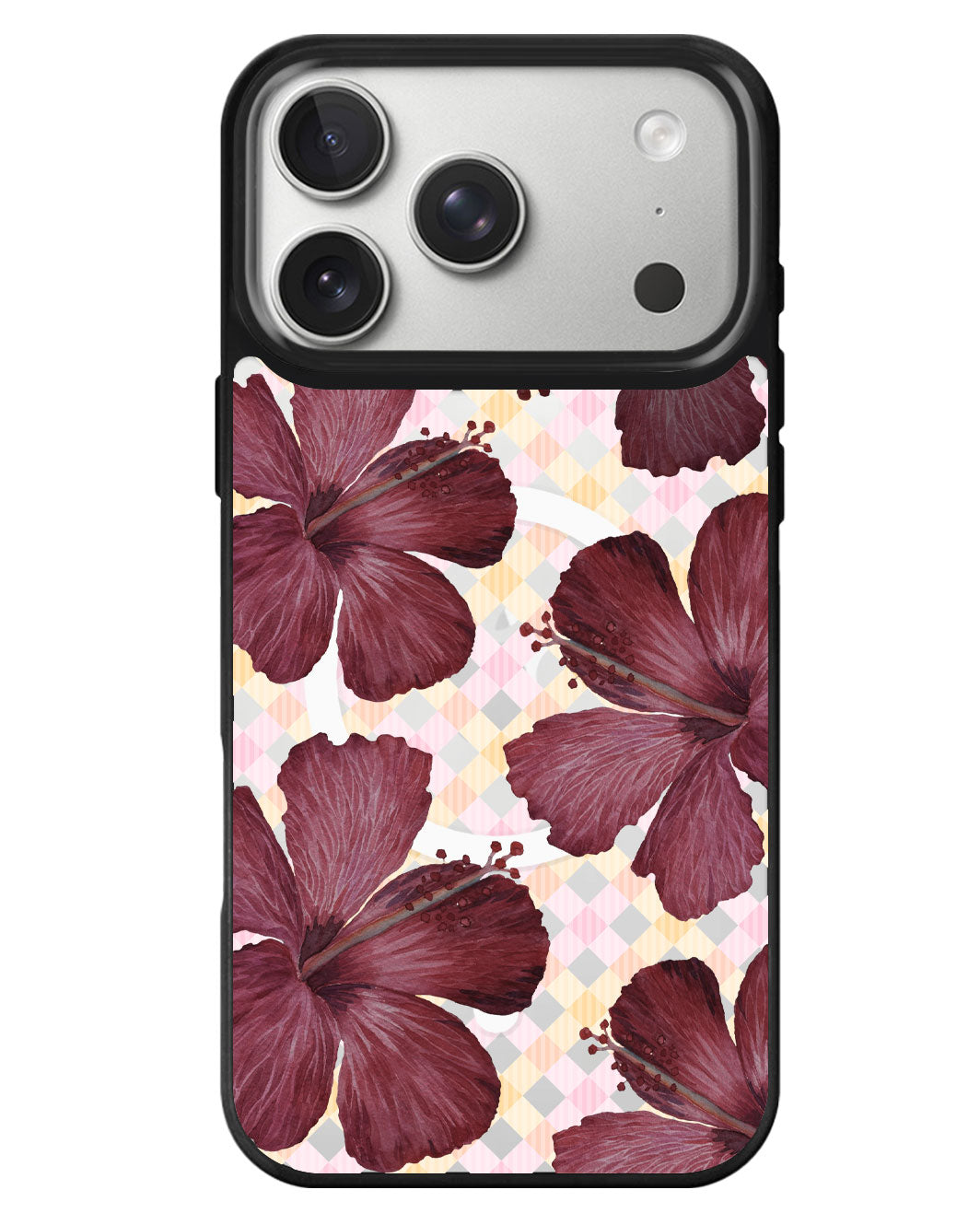 iPhone Rearguard MagSwap - Goth Hibiscus