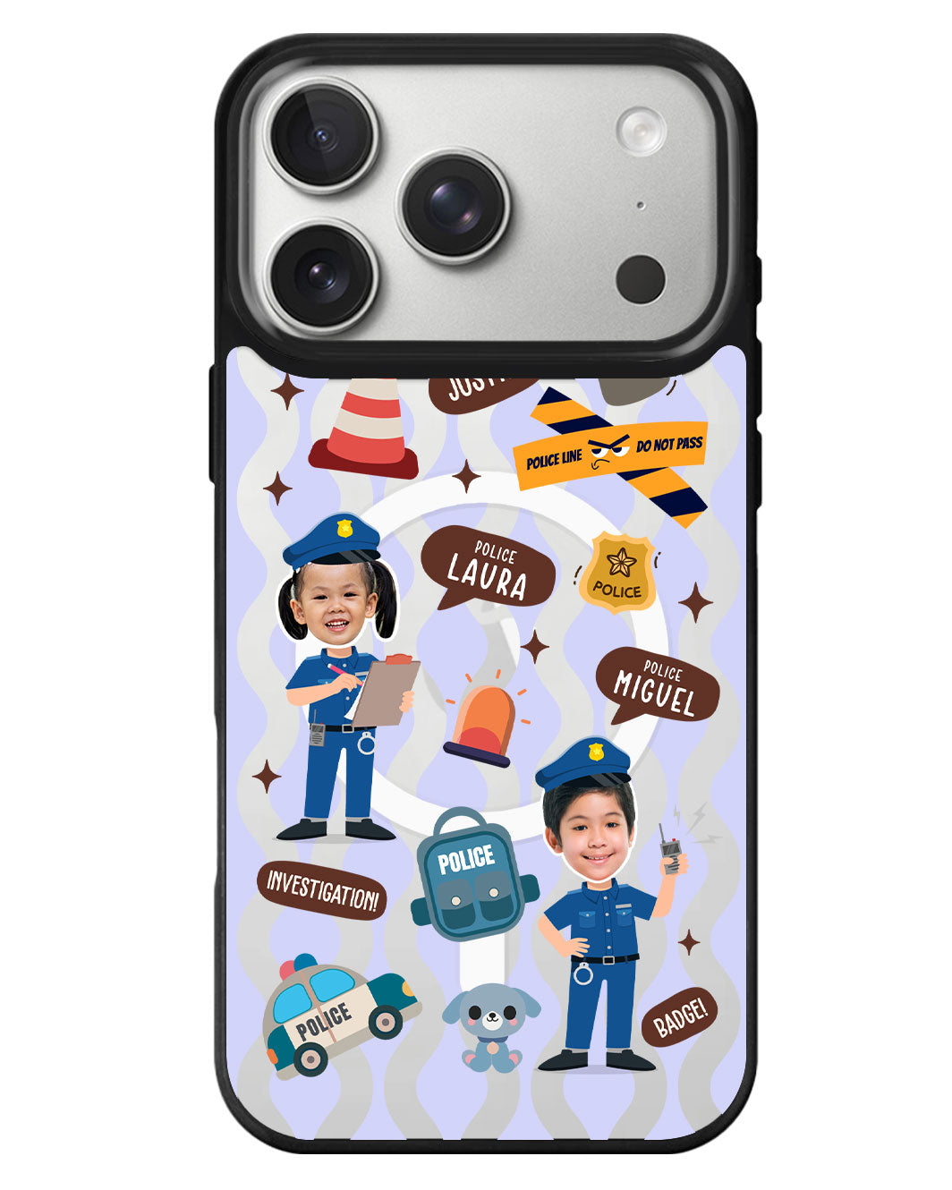 iPhone Rearguard MagSwap - Face Grid Dream Police