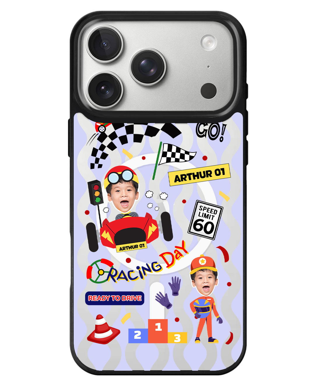 iPhone Rearguard MagSwap - Face Grid Dream Racer