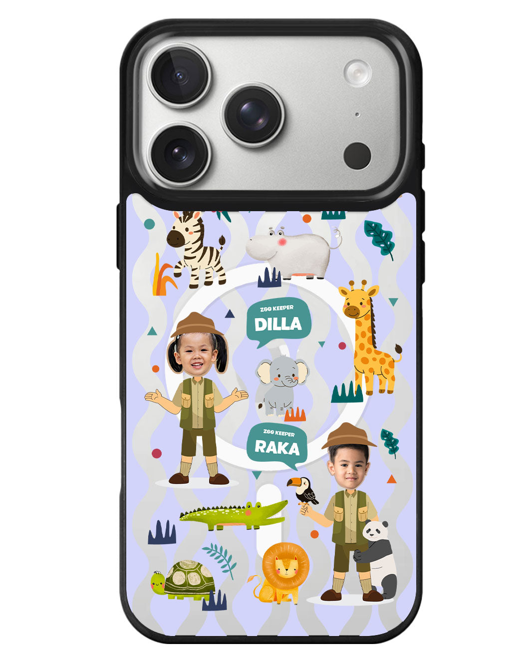 iPhone Rearguard MagSwap - Face Grid Dream Zoo Keeper