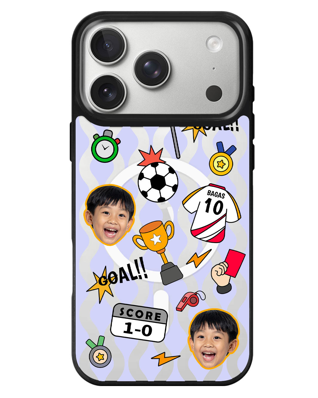 iPhone Rearguard MagSwap - Face Grid Soccer