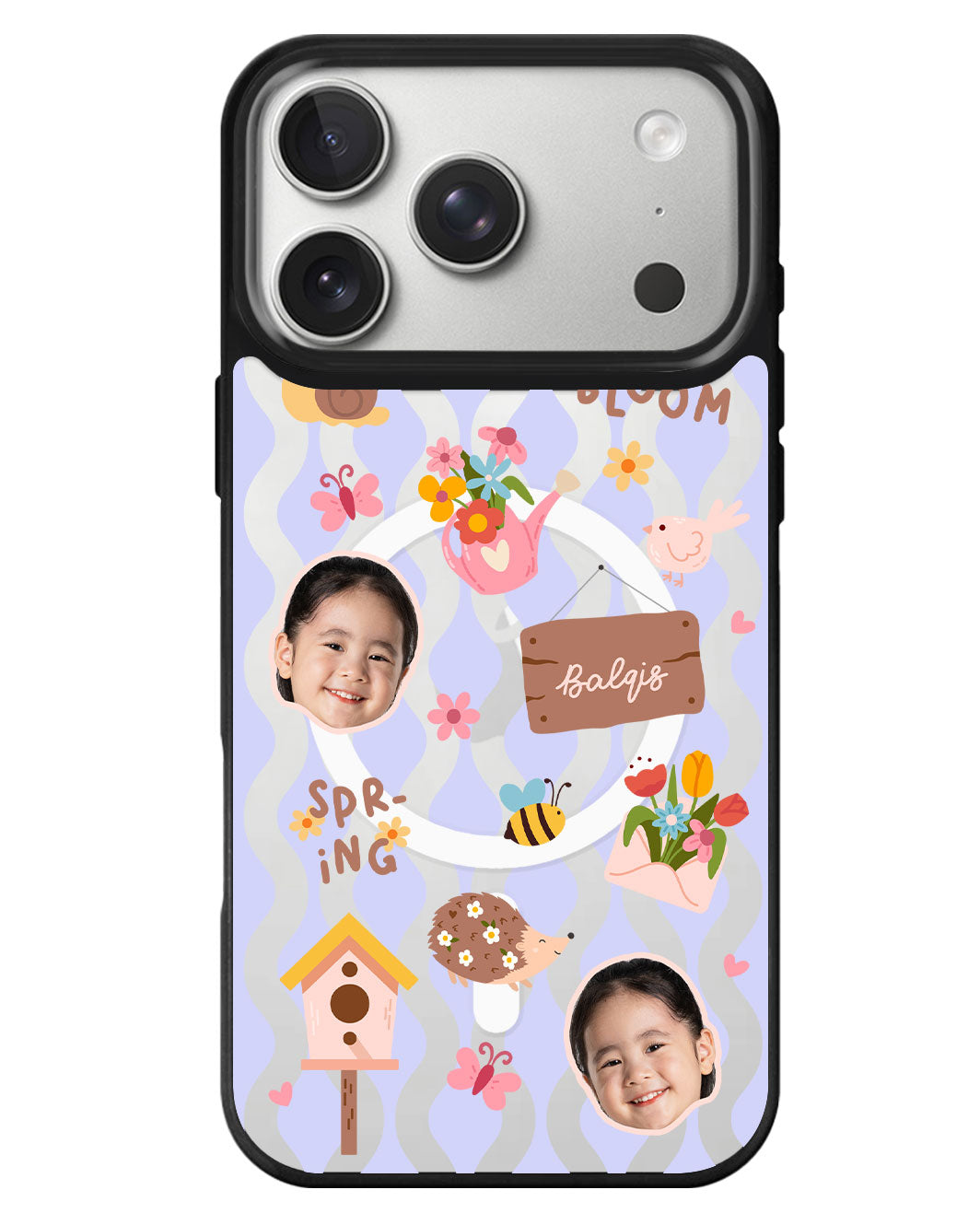 iPhone Rearguard MagSwap - Face Grid Spring Bloom