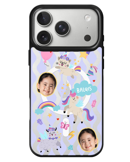 iPhone Rearguard MagSwap - Face Grid Unicorn