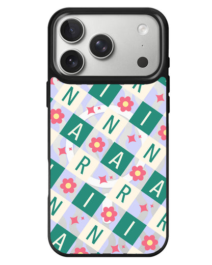 iPhone Rearguard MagSwap - Flower Grid Monogram 4.0