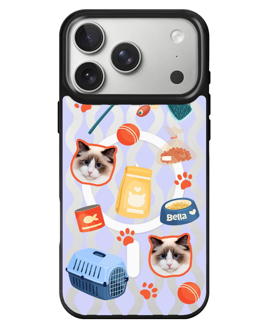 iPhone Rearguard MagSwap - Pet Grid Kitty Adventures