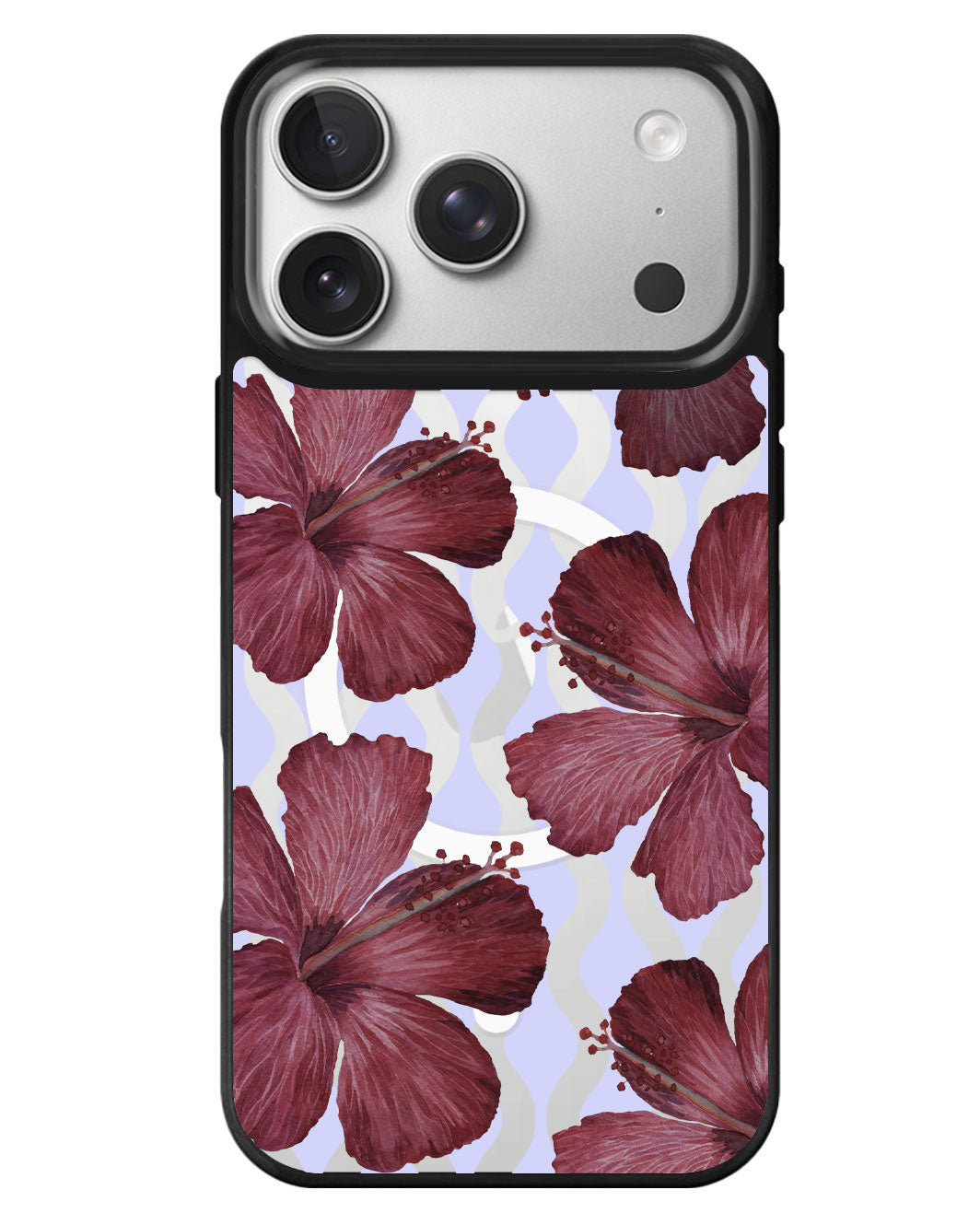 iPhone Rearguard MagSwap - Goth Hibiscus