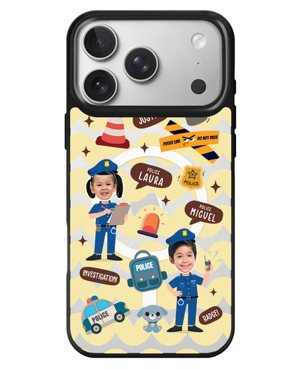 iPhone Rearguard MagSwap - Face Grid Dream Police