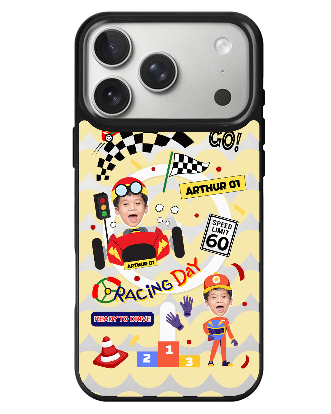 iPhone Rearguard MagSwap - Face Grid Dream Racer