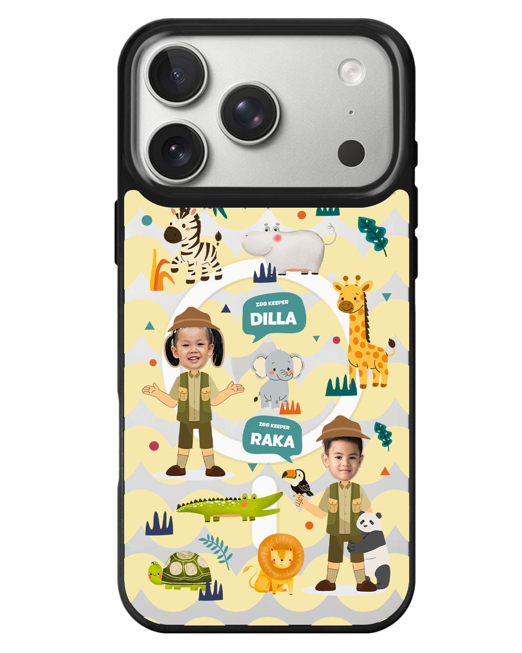 iPhone Rearguard MagSwap - Face Grid Dream Zoo Keeper