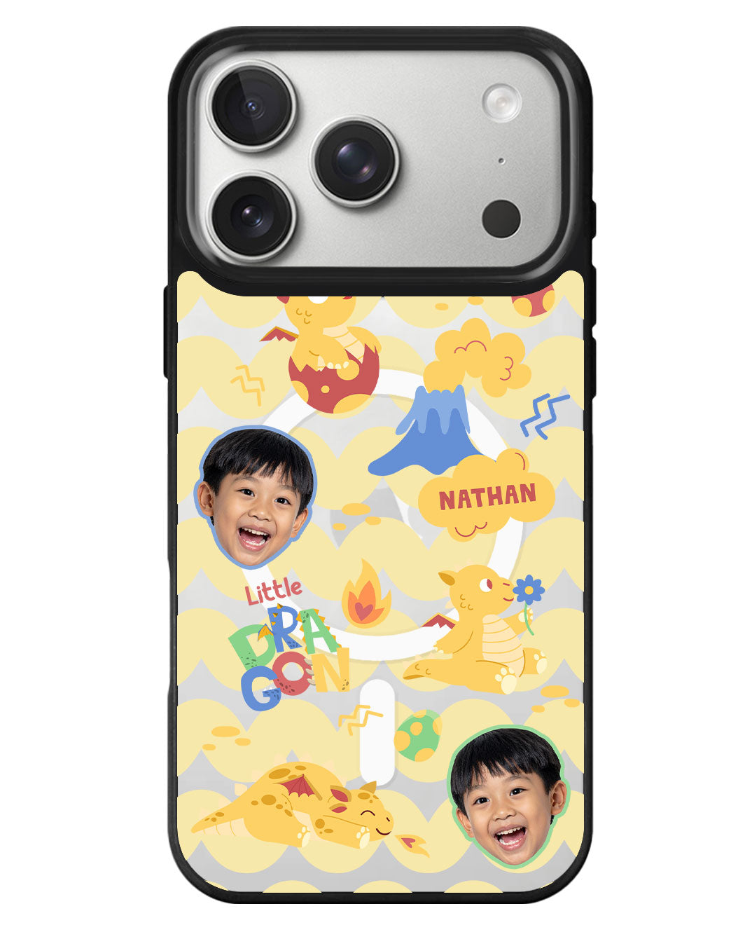 iPhone Rearguard MagSwap - Face Grid Little Dragon