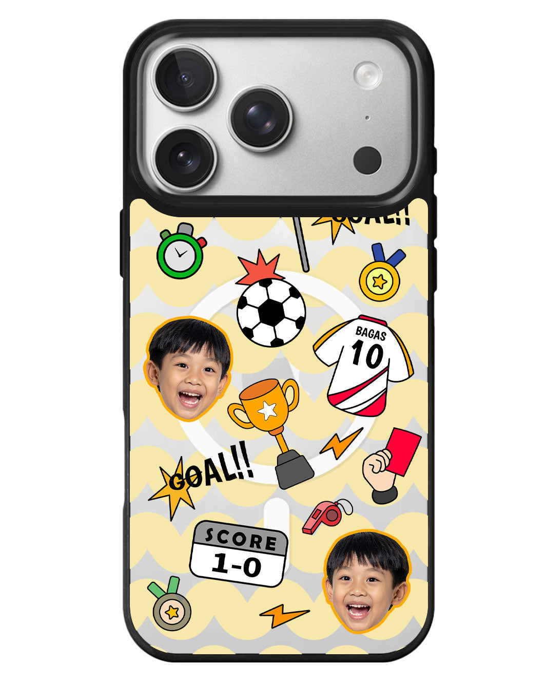 iPhone Rearguard MagSwap - Face Grid Soccer