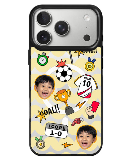 iPhone Rearguard MagSwap - Face Grid Soccer