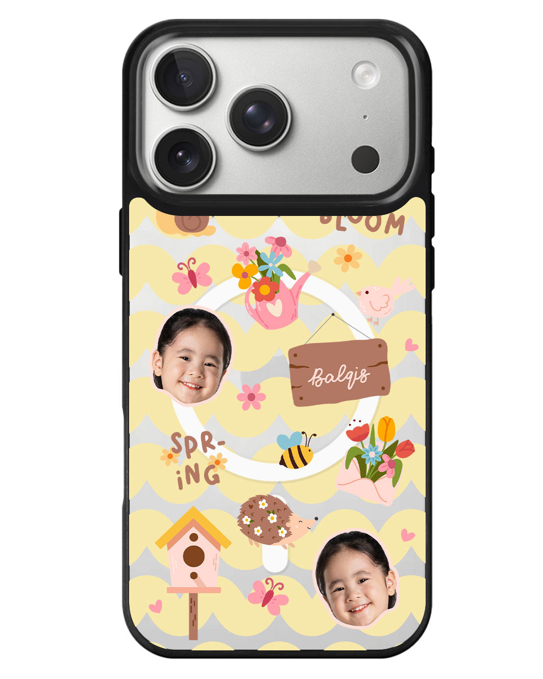 iPhone Rearguard MagSwap - Face Grid Spring Bloom