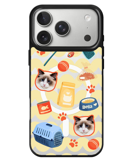 iPhone Rearguard MagSwap - Pet Grid Kitty Adventures