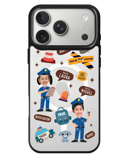 iPhone Rearguard MagSwap - Face Grid Dream Police