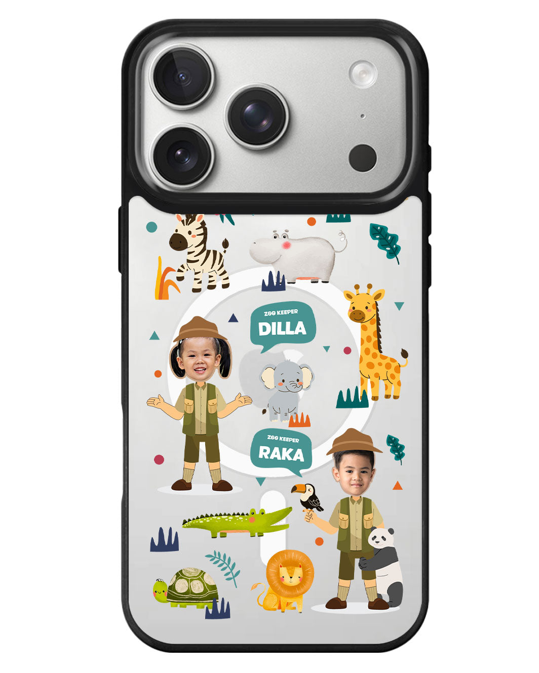 iPhone Rearguard MagSwap - Face Grid Dream Zoo Keeper