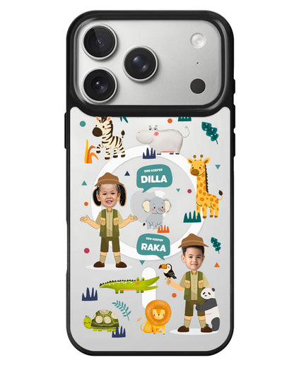 iPhone Rearguard MagSwap - Face Grid Dream Zoo Keeper