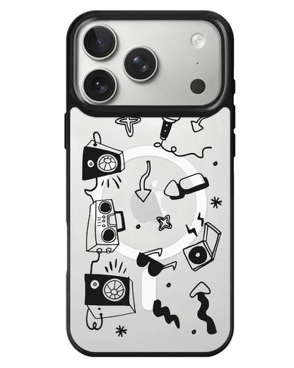 iPhone Rearguard MagSwap - Rock N Roll Black
