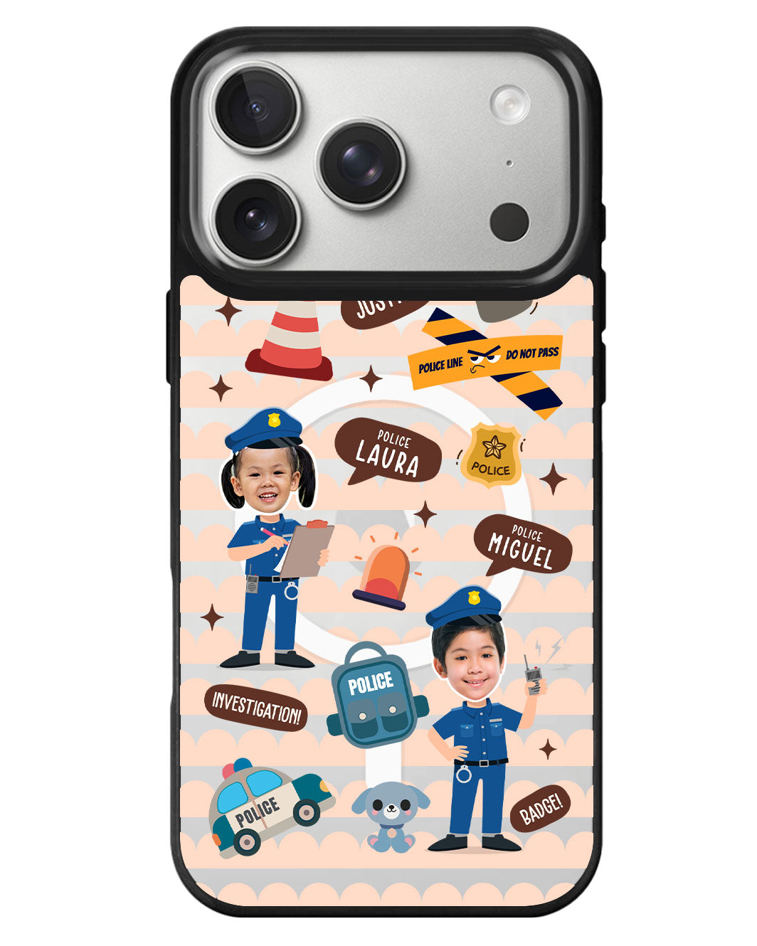 iPhone Rearguard MagSwap - Face Grid Dream Police